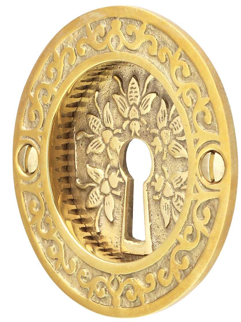 Bee Design Pocket-Door Pull with Keyhole.